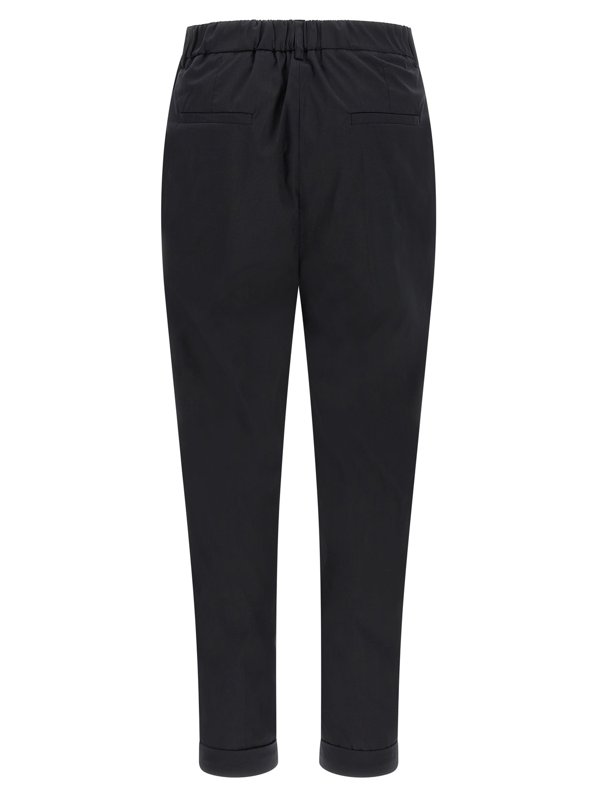 Kiton Black Cotton Casual Pants