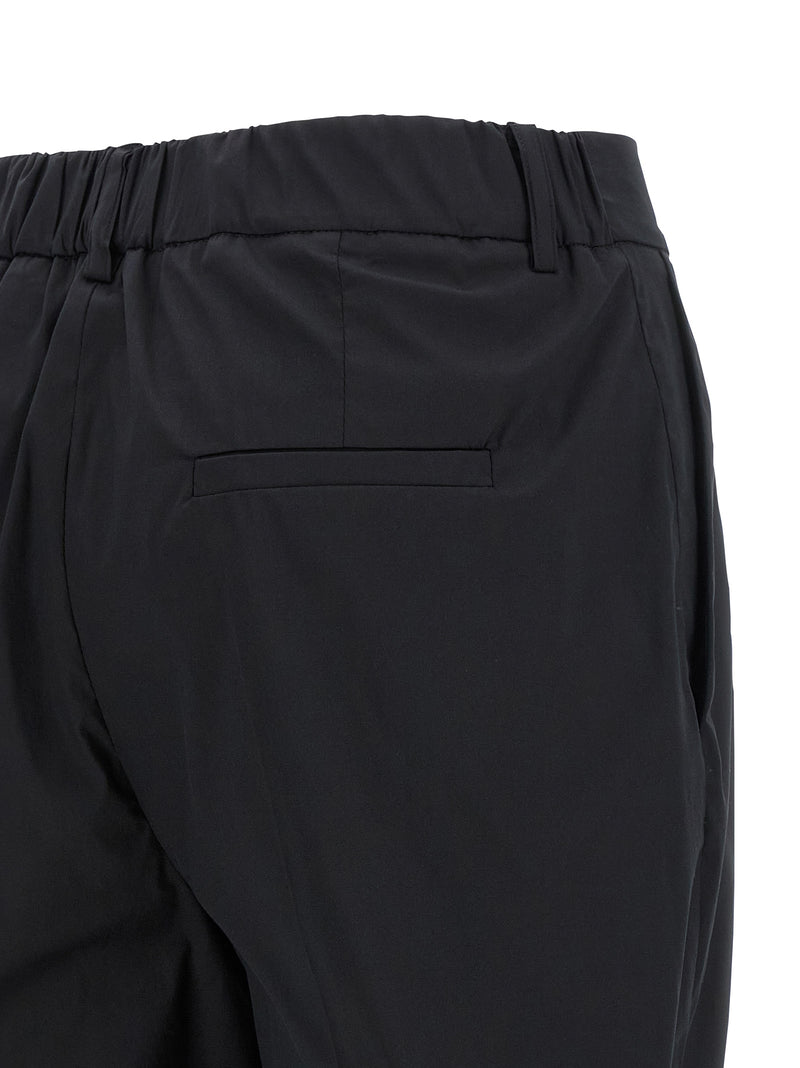 Kiton Black Cotton Casual Pants for Women