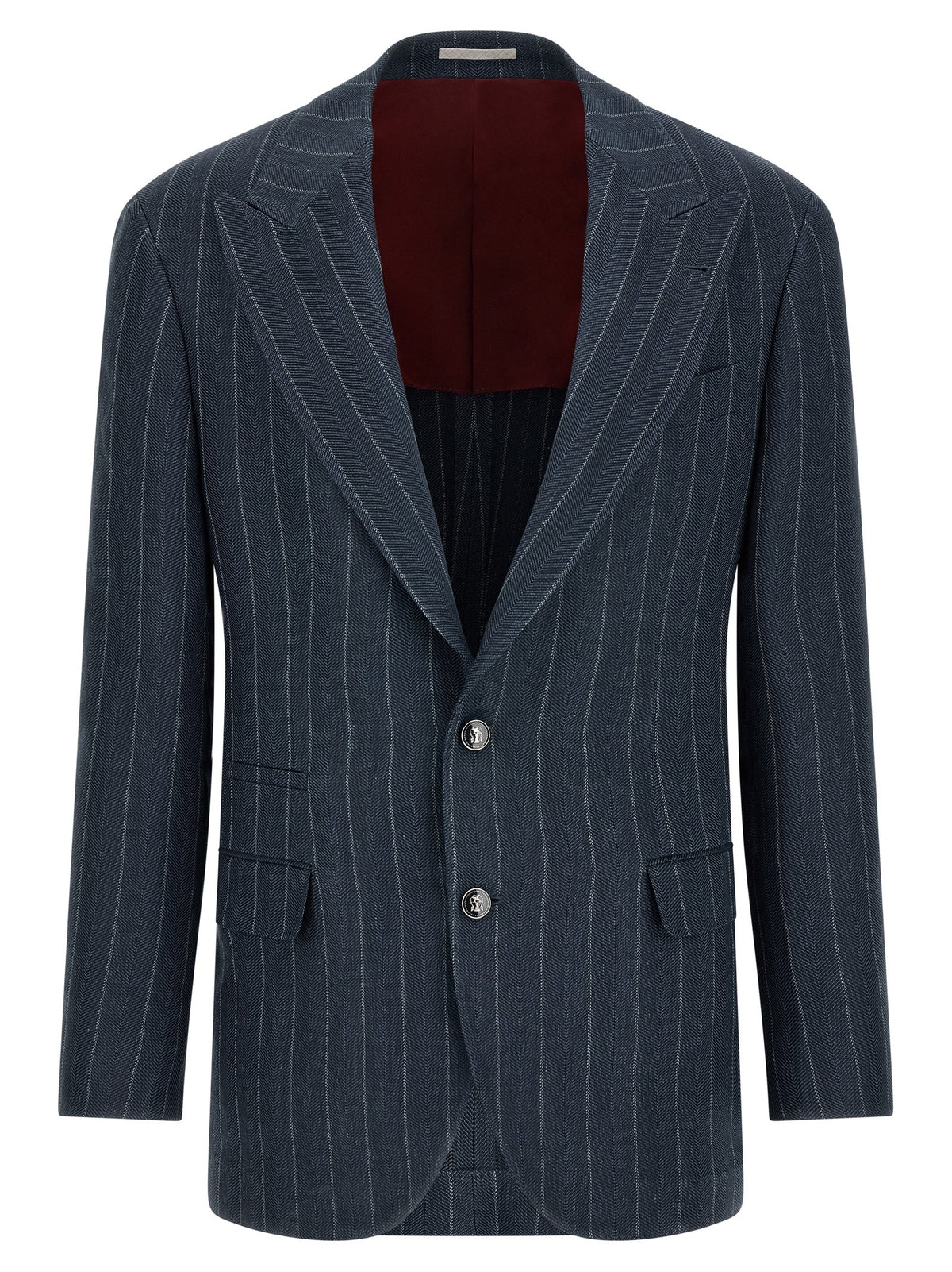 Brunello Cucinelli Blue Hemp Blazer