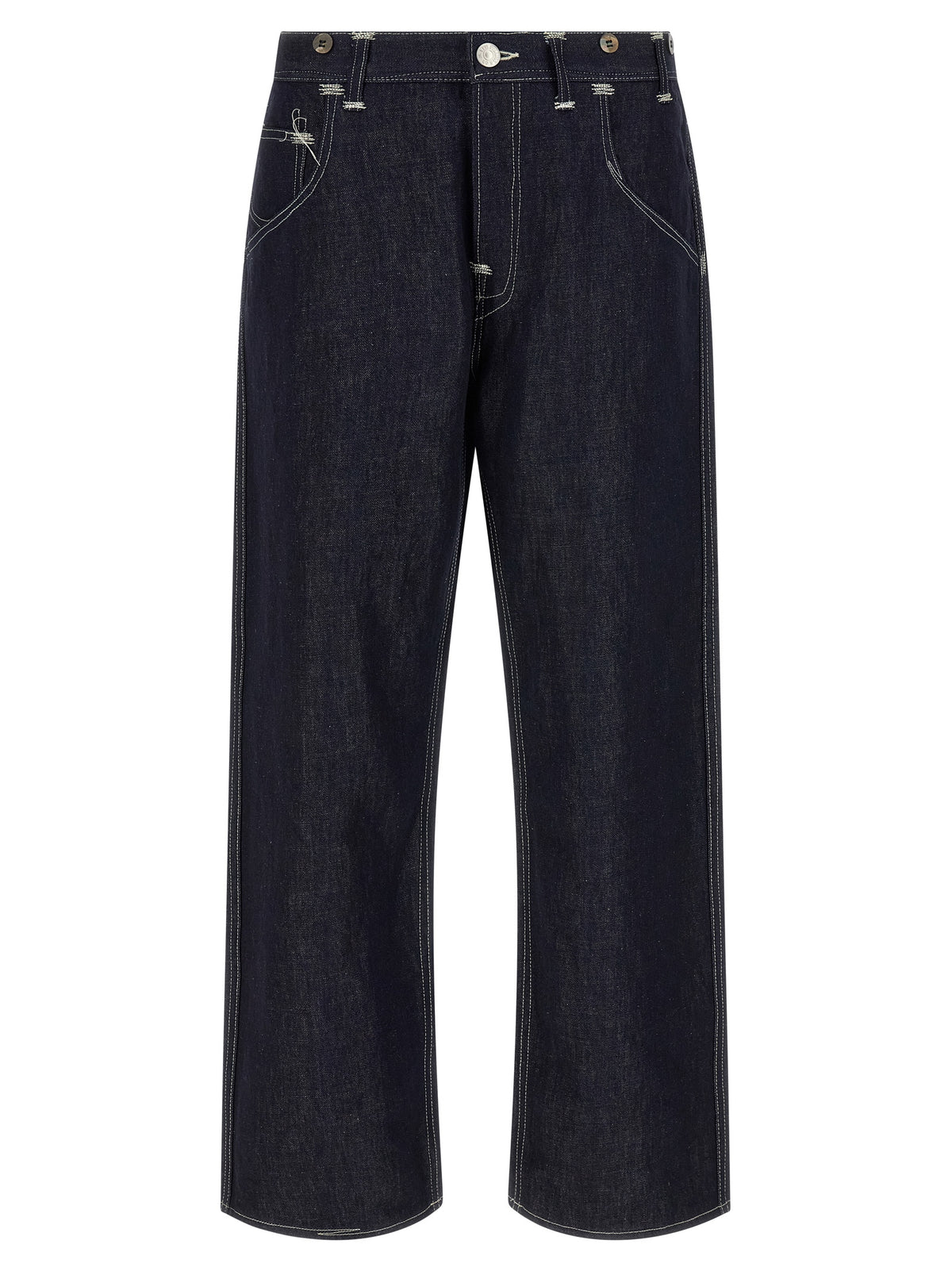 Junya Watanabe Blue Cotton Straight-Leg Jeans
