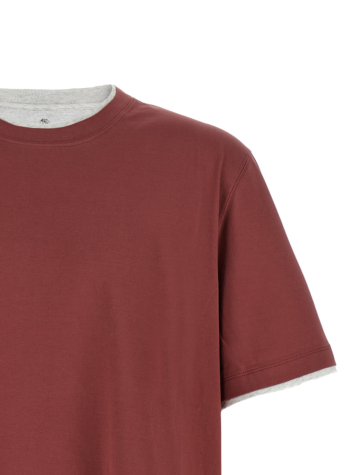 T-shirt en coton multicolore Brunello Cucinelli