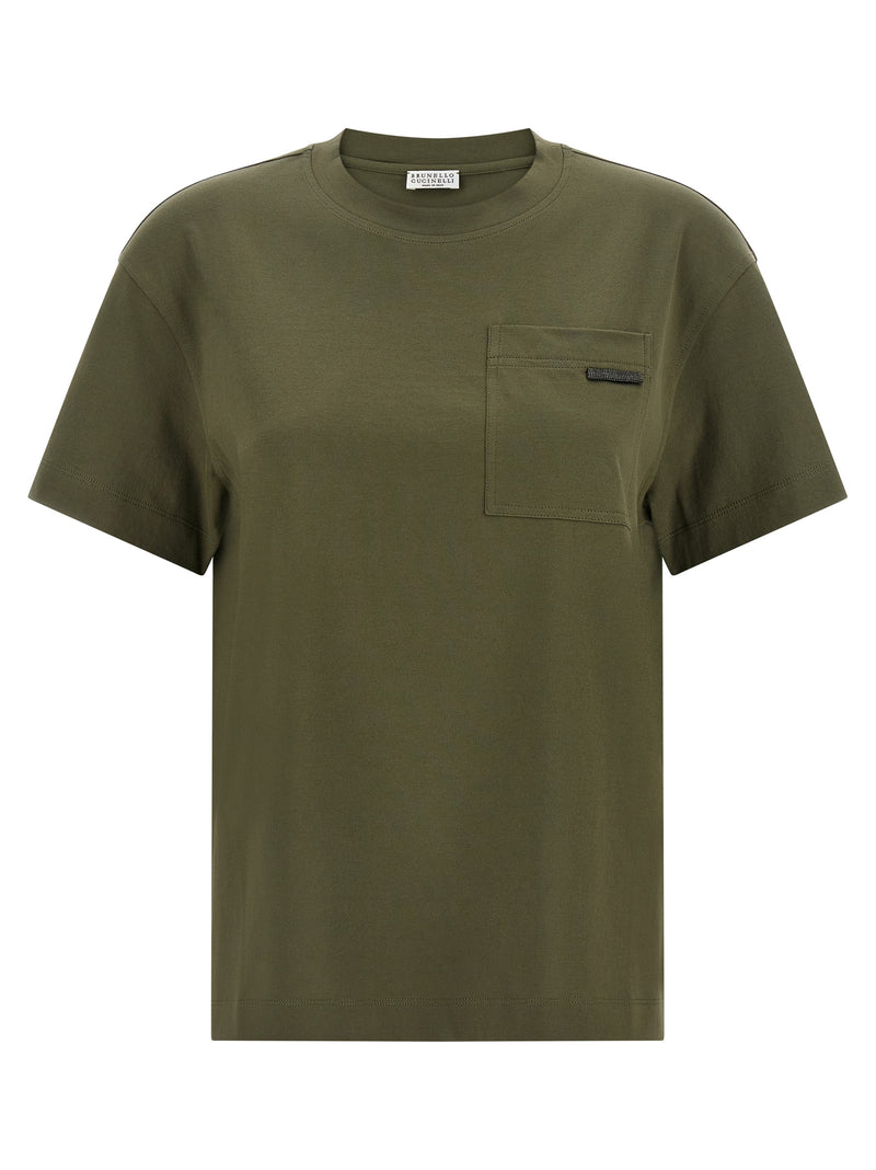 T-shirt en coton bicolore Brunello Cucinelli
