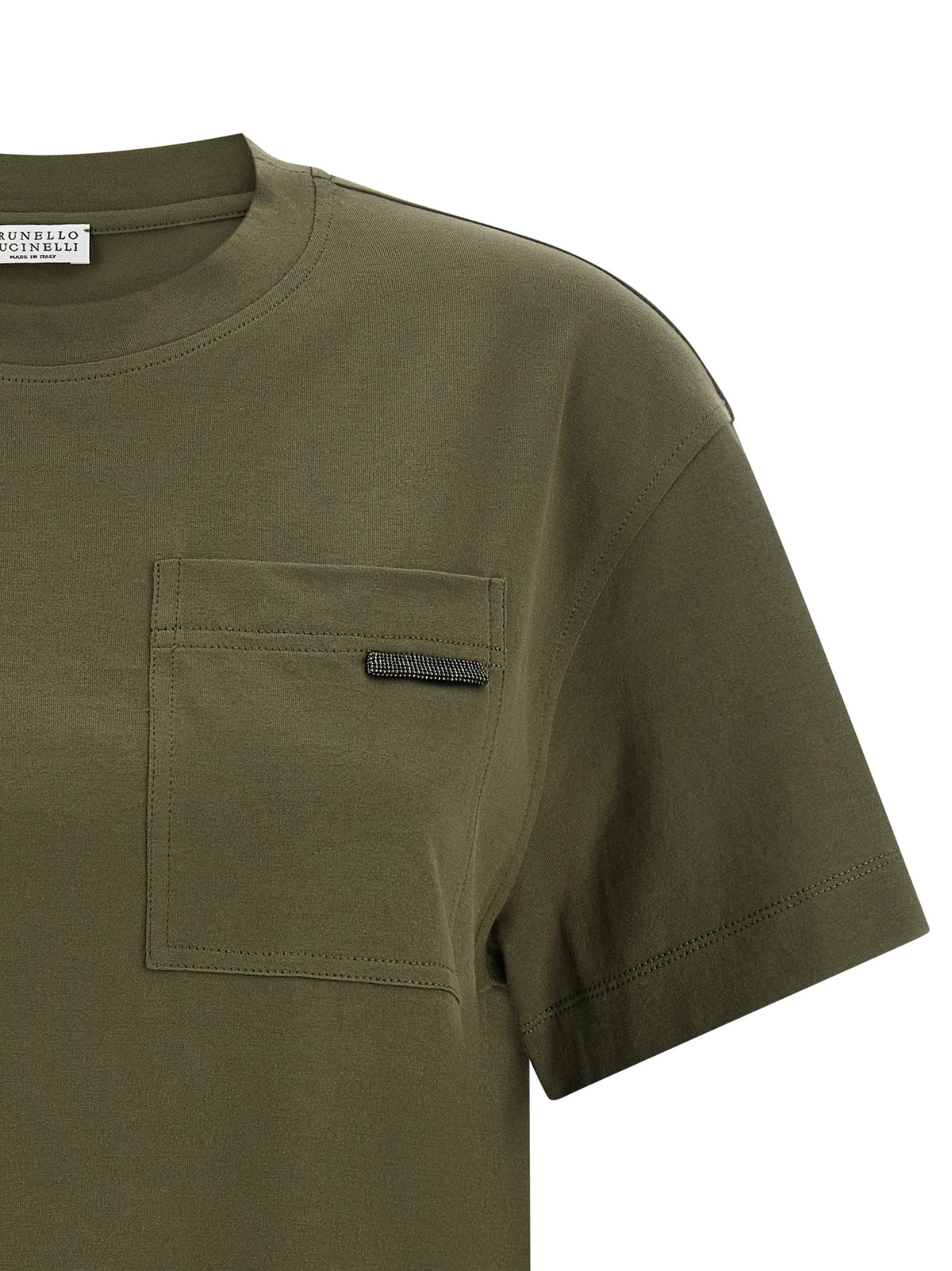 T-shirt en coton bicolore Brunello Cucinelli