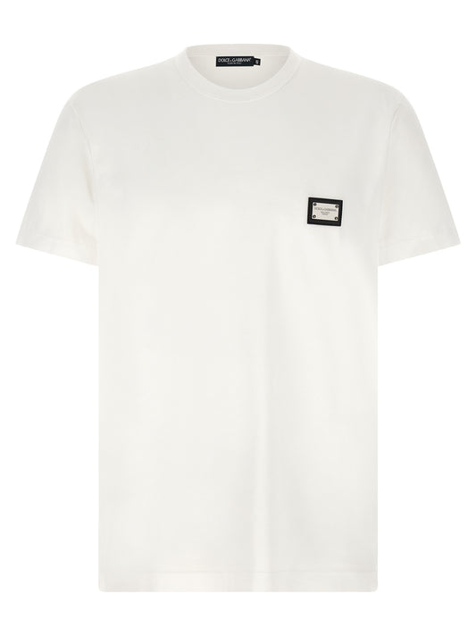 Dolce & Gabbana White Cotton T-Shirt for Men
