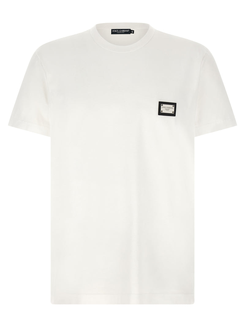 Dolce & Gabbana White Cotton T-Shirt for Men