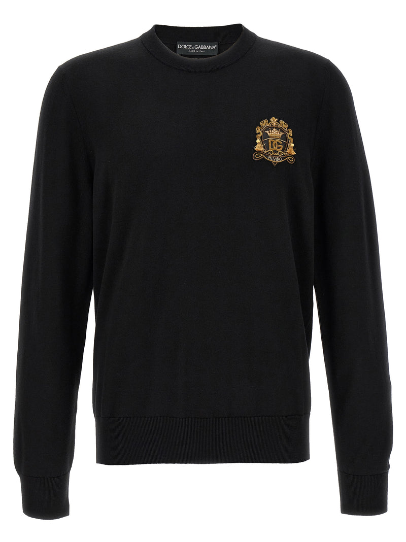 Dolce & Gabbana Black Virgin Wool Cardigan for Men