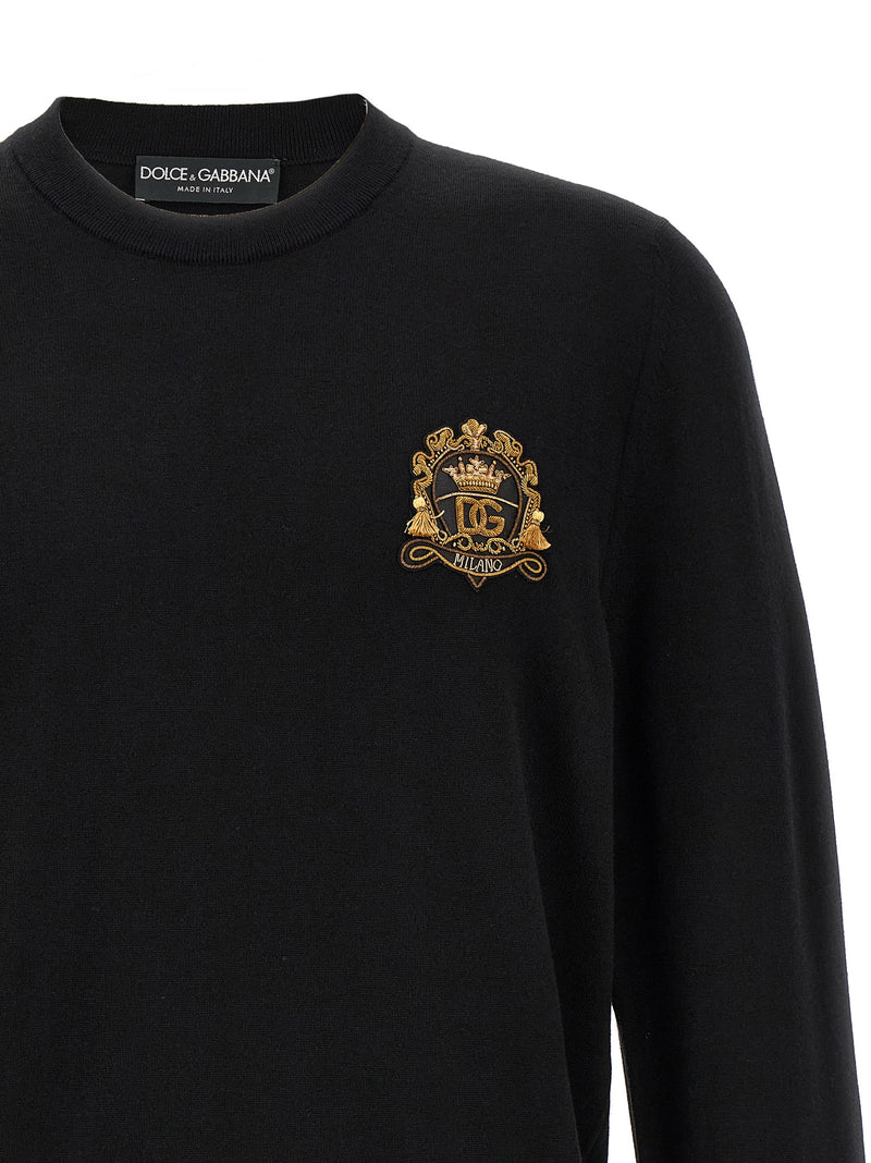 Dolce & Gabbana Black Virgin Wool Cardigan for Men