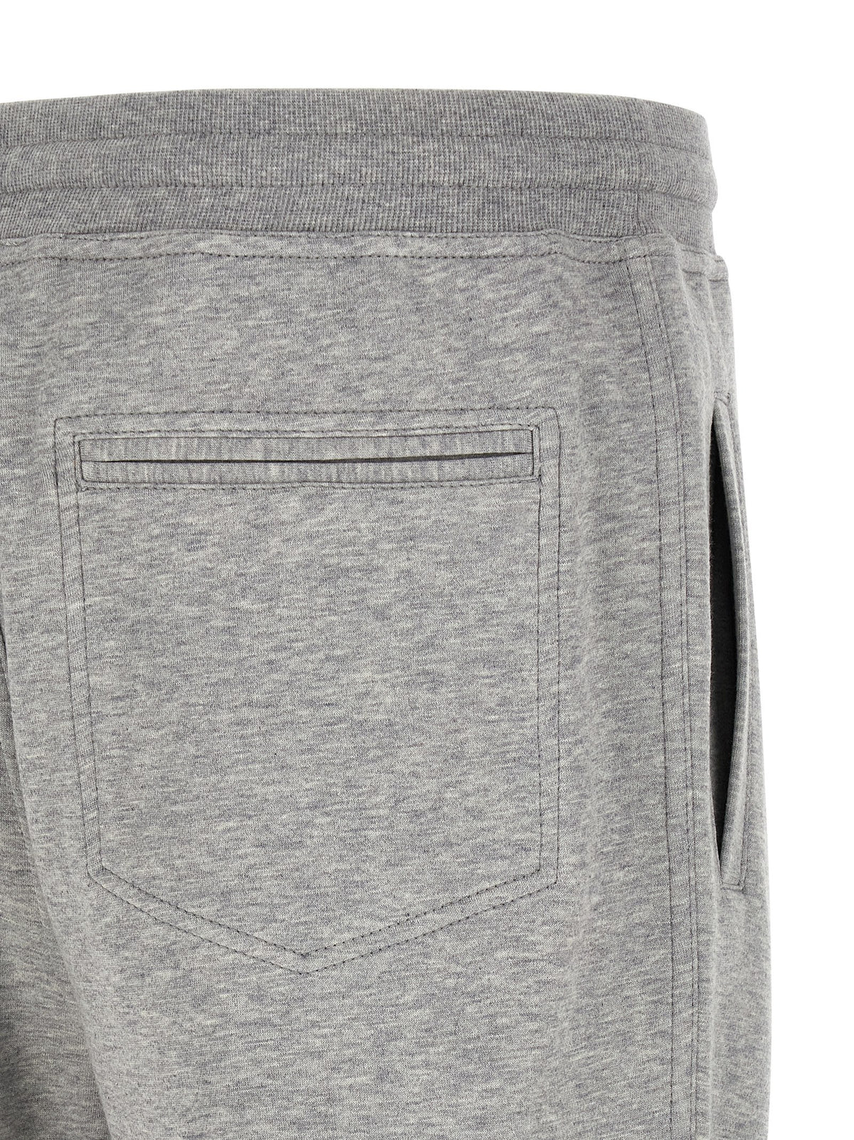 Brunello Cucinelli Gray Cotton Athletic Pants for Men