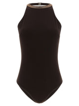 Brunello Cucinelli Brown Polyamide One-Piece Swimsuit