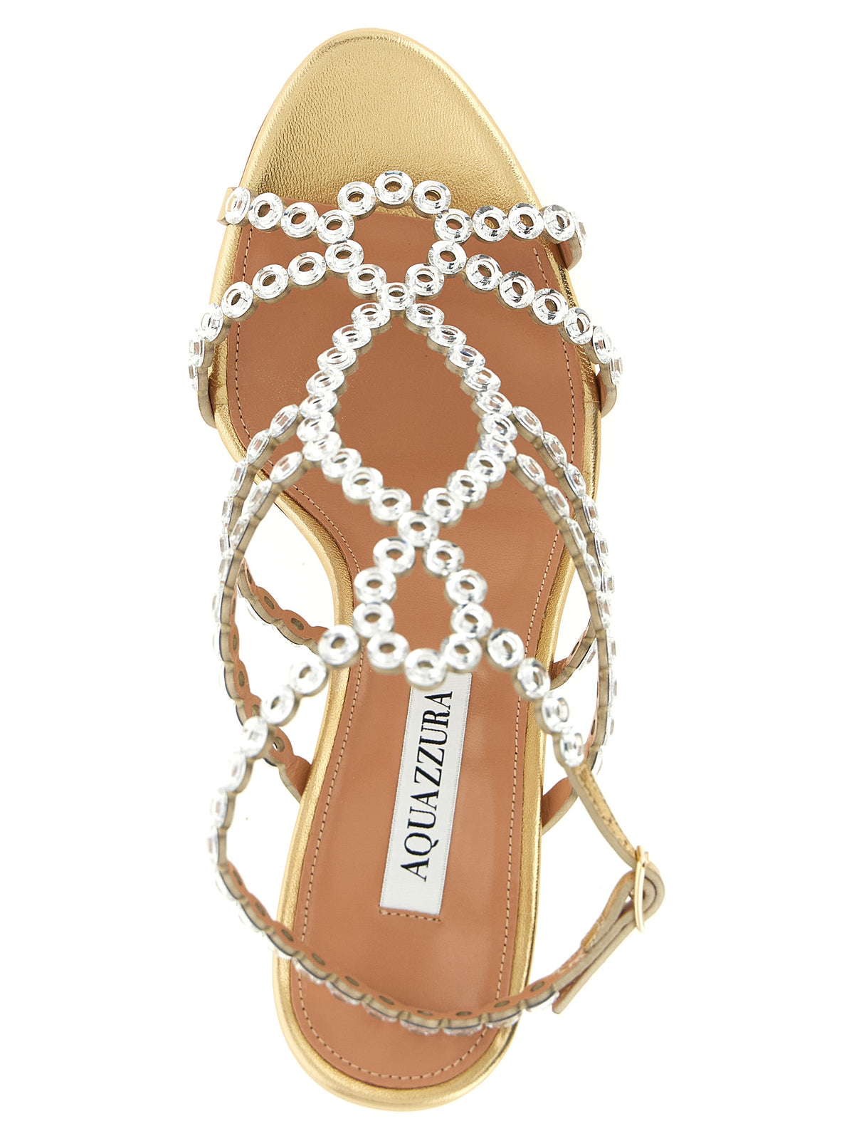Sandales à talons aiguilles Aquazzura en cuir d'agneau doré
