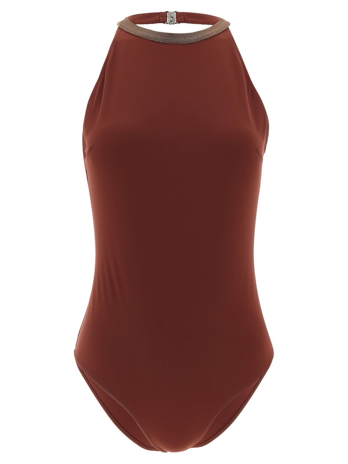 Maillot de bain une pièce en polyamide Brunello Cucinelli bordeaux