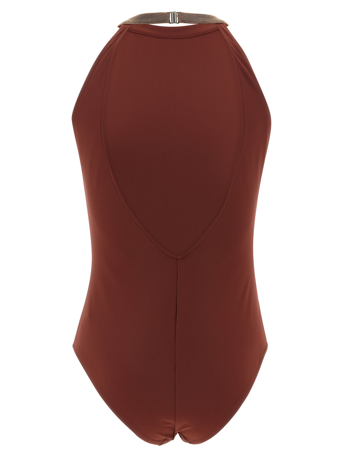 Maillot de bain une pièce en polyamide Brunello Cucinelli bordeaux