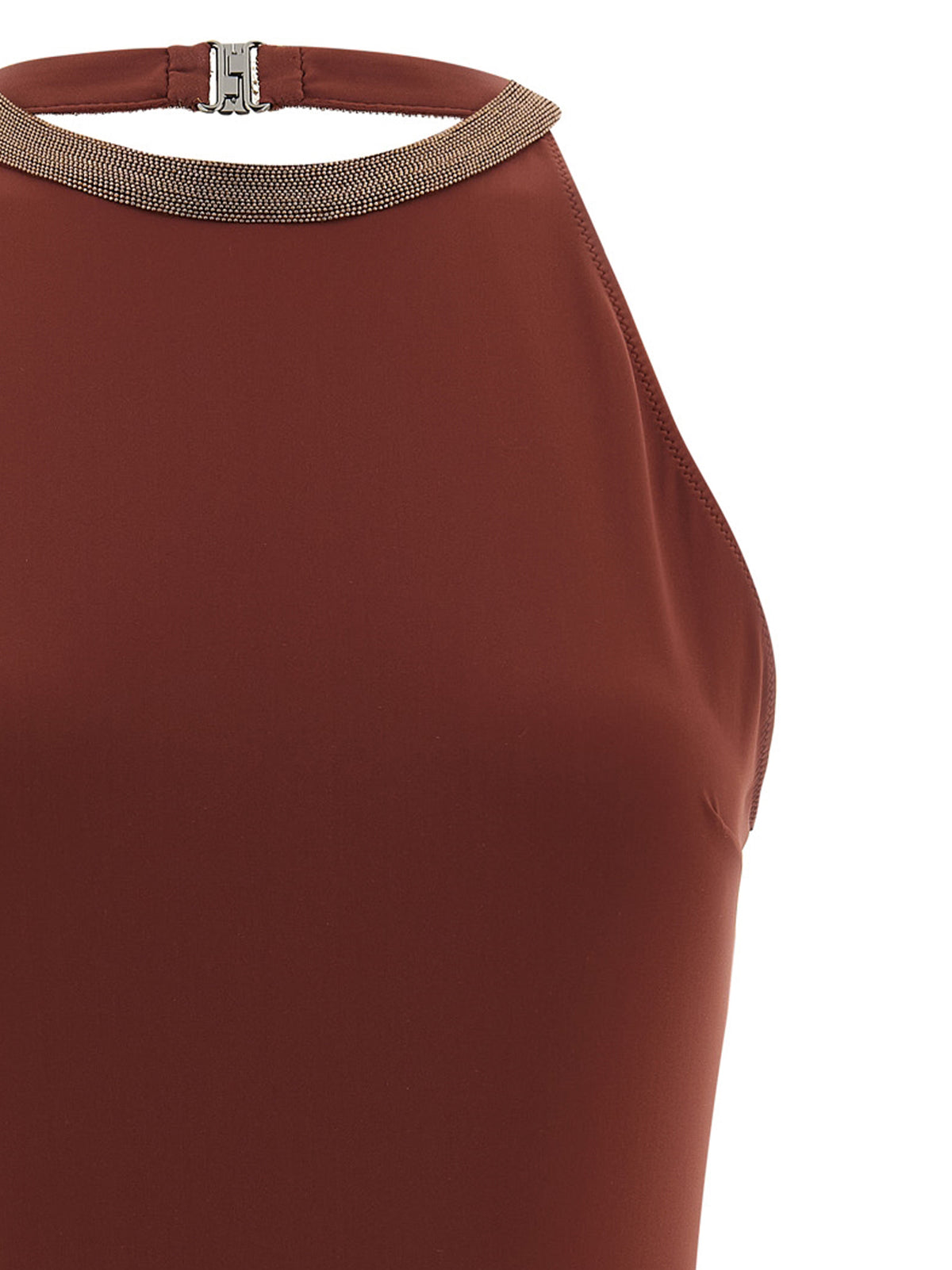 Maillot de bain une pièce en polyamide Brunello Cucinelli bordeaux