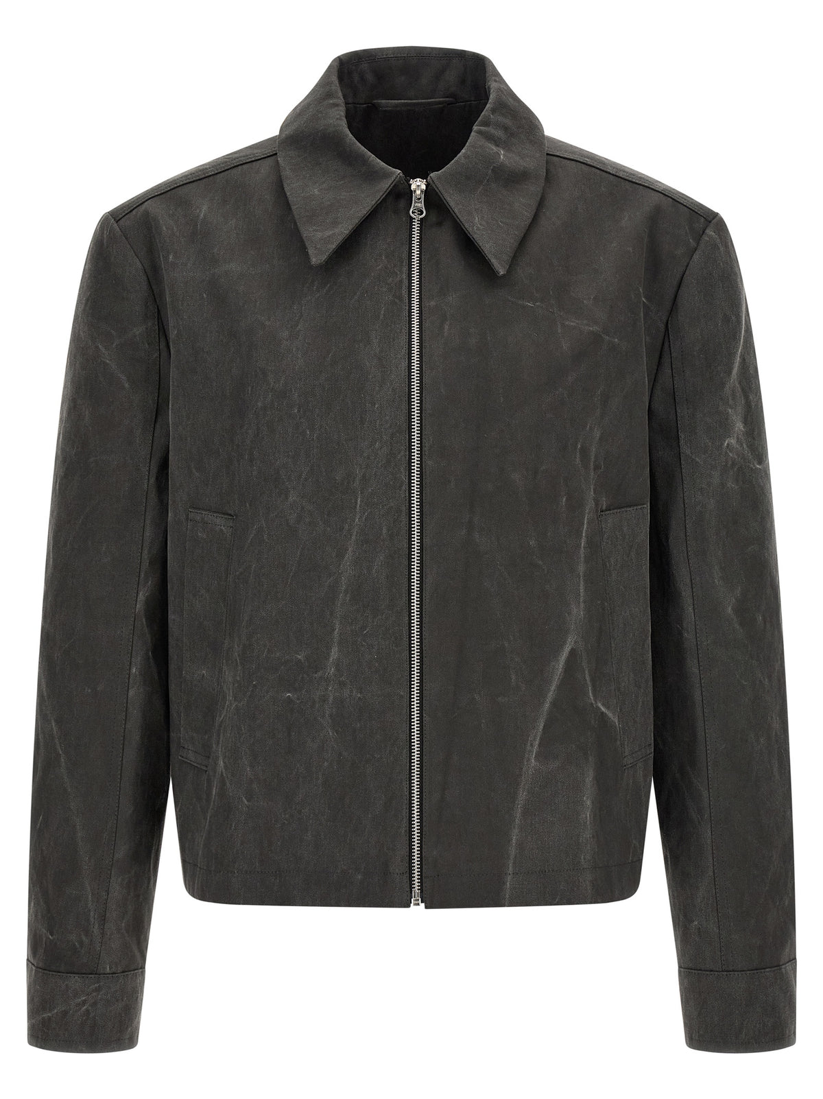 SÉFR Tazio Gray Cotton Full-Length Jacket
