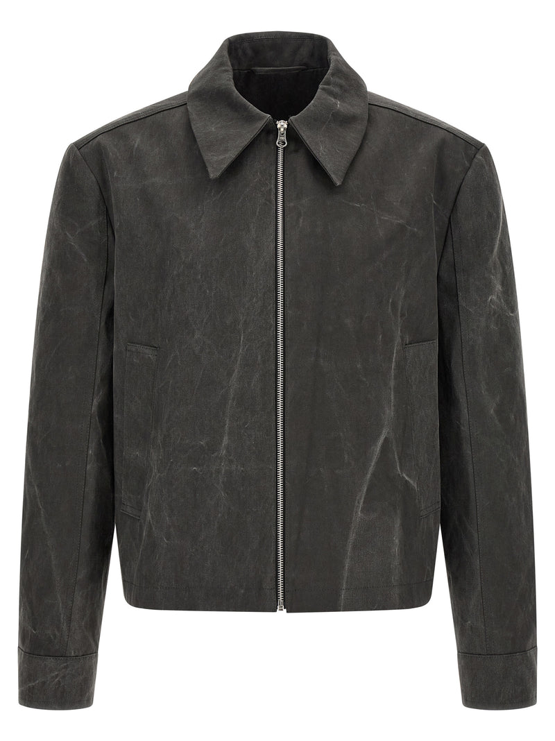 SÉFR Gray Cotton Full-Length Jacket