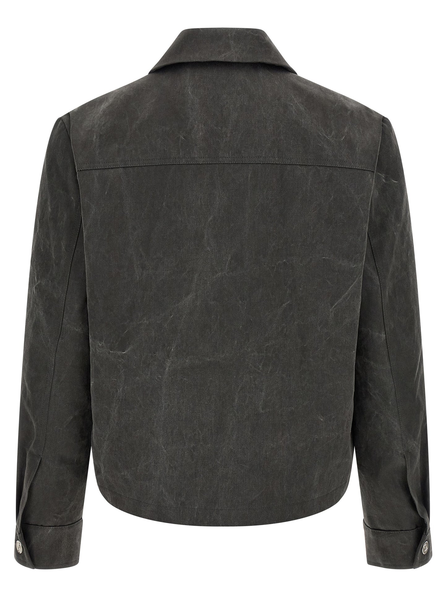 SÉFR Gray Cotton Full-Length Jacket