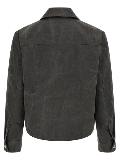 SÉFR Gray Cotton Full-Length Jacket