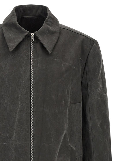 SÉFR Gray Cotton Full-Length Jacket