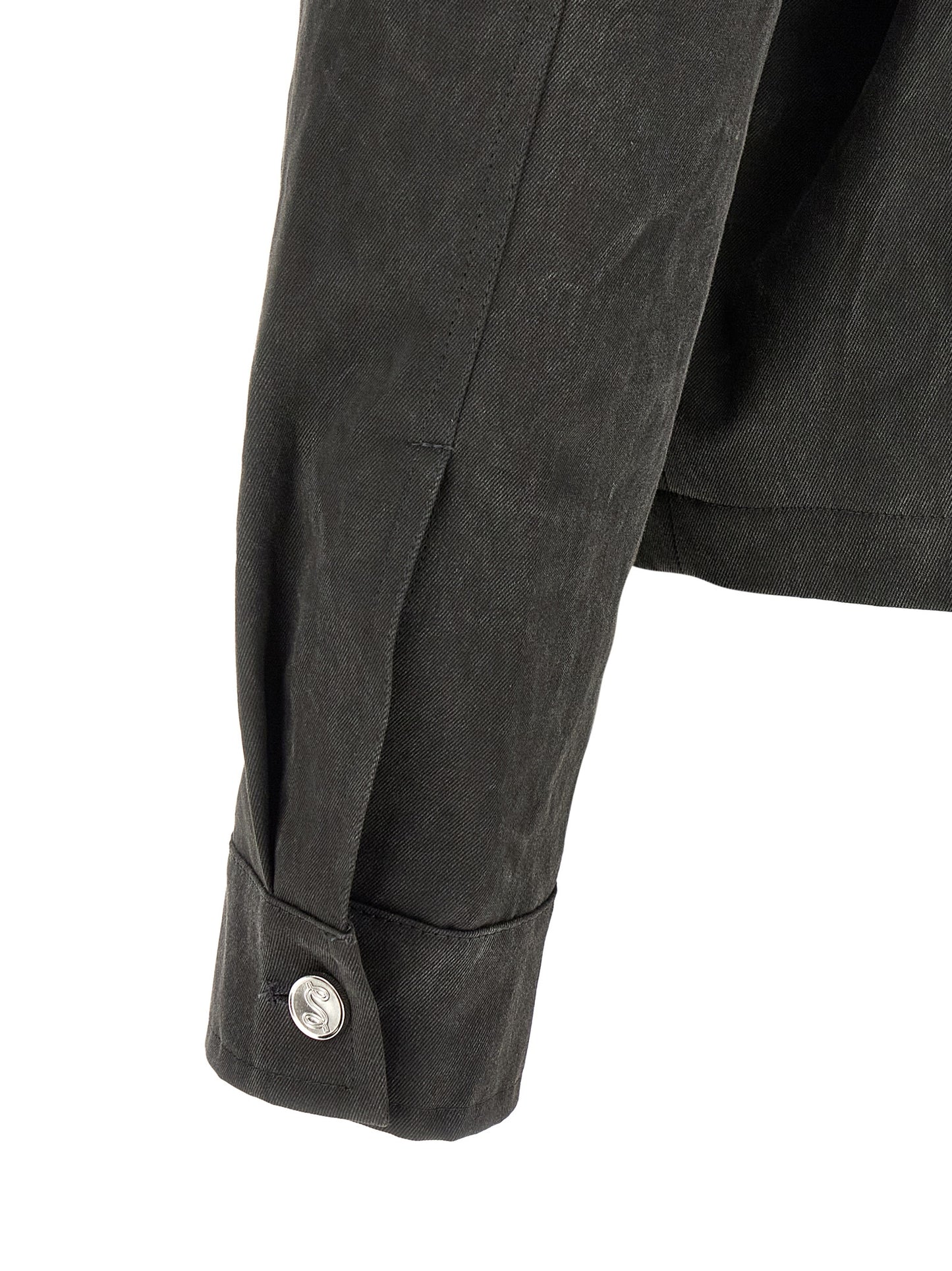 SÉFR Gray Cotton Full-Length Jacket