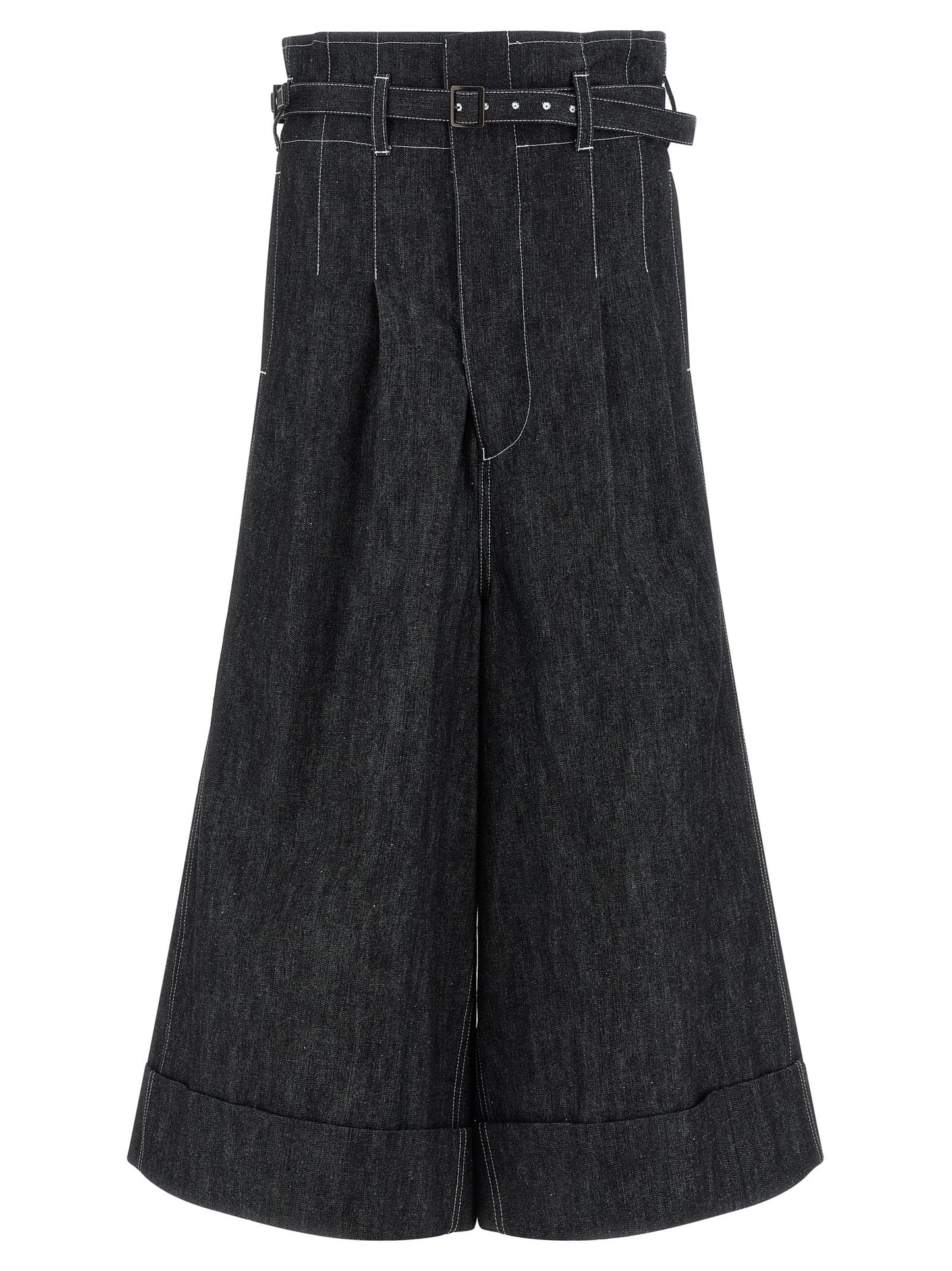 Junya Watanabe Black Cotton Bermuda Shorts
