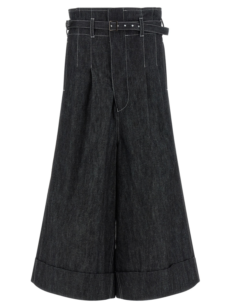 Junya Watanabe Black Cotton Bermuda Shorts
