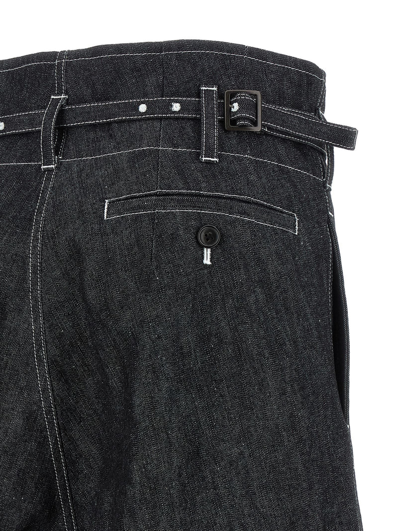 Junya Watanabe Black Cotton Bermuda Shorts