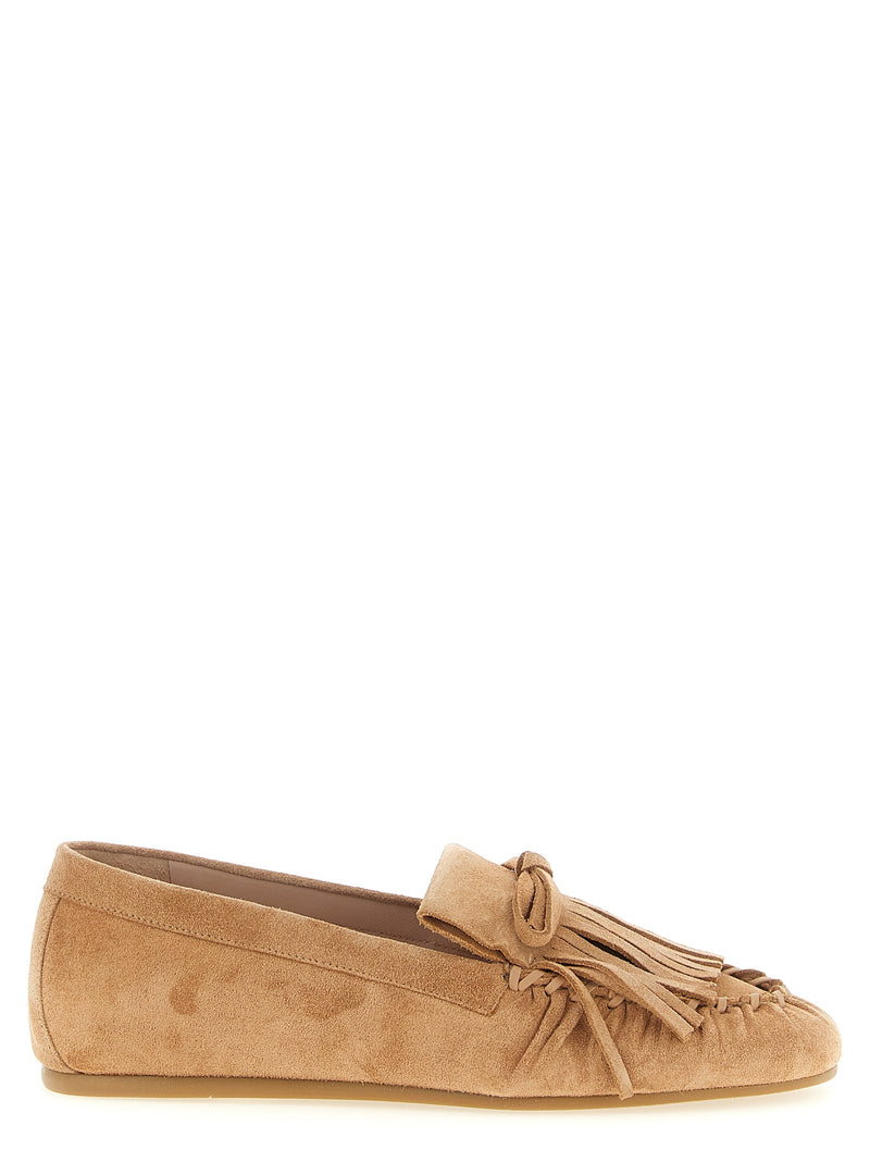 Mocassins Stuart Weitzman marron en cuir de veau à enfiler