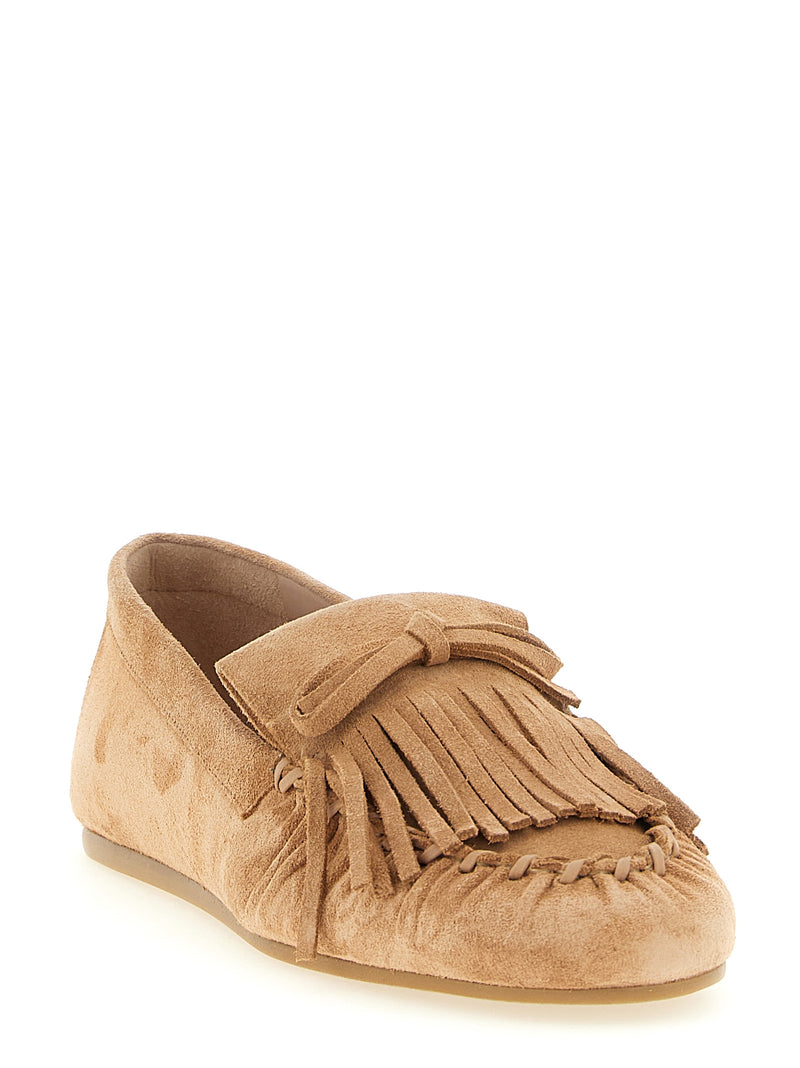 Mocassins Stuart Weitzman marron en cuir de veau à enfiler