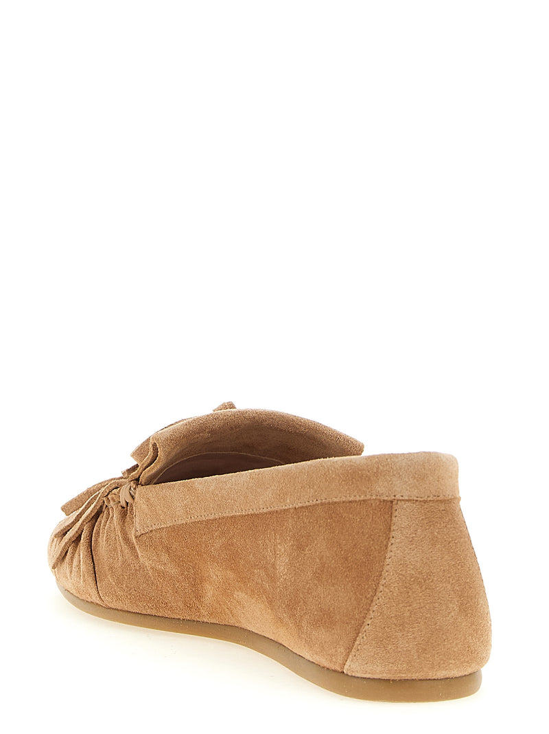 Mocassins Stuart Weitzman marron en cuir de veau à enfiler