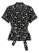 Dolce & Gabbana Black Silk Blouse - Fiorellini Print