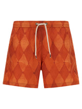 Ballantyne Orange Polyester Swim Shorts - Elegant Swimwear
