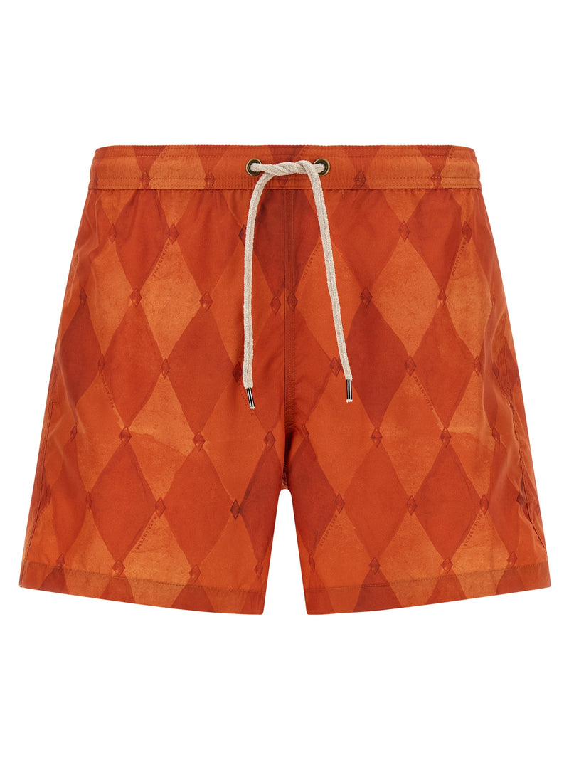Ballantyne Orange Polyester Swim Shorts - Elegant Swimwear