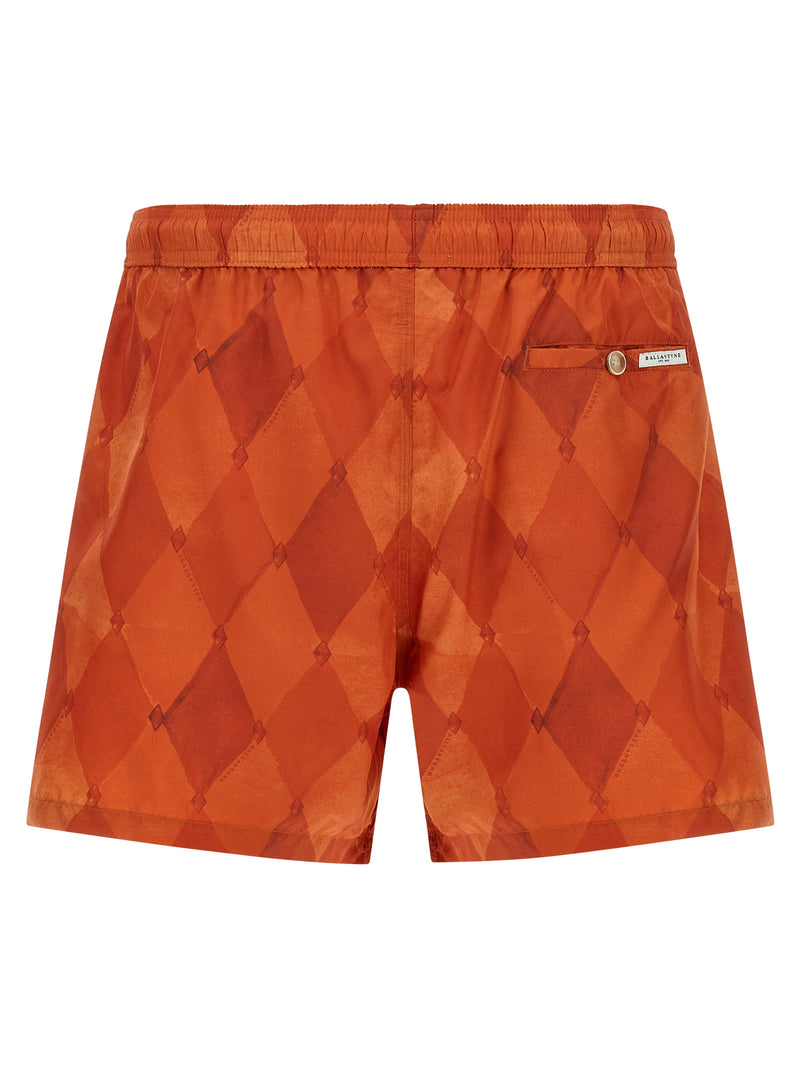 Ballantyne Orange Polyester Swim Shorts - Elegant Swimwear