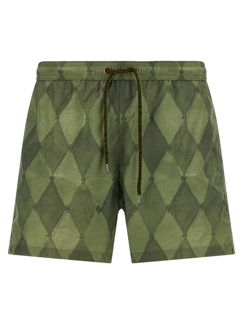 Ballantyne Bicolor Polyester Swim Shorts for Men