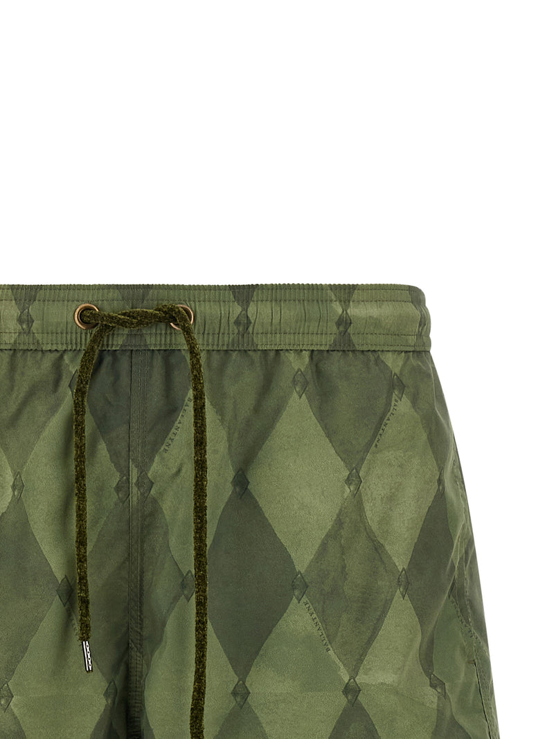Ballantyne Bicolor Polyester Swim Shorts for Men