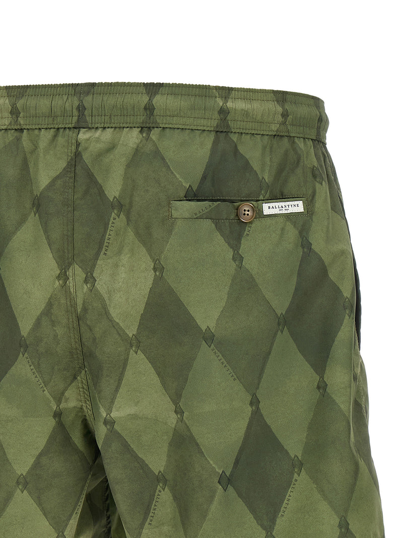 Ballantyne Bicolor Polyester Swim Shorts for Men