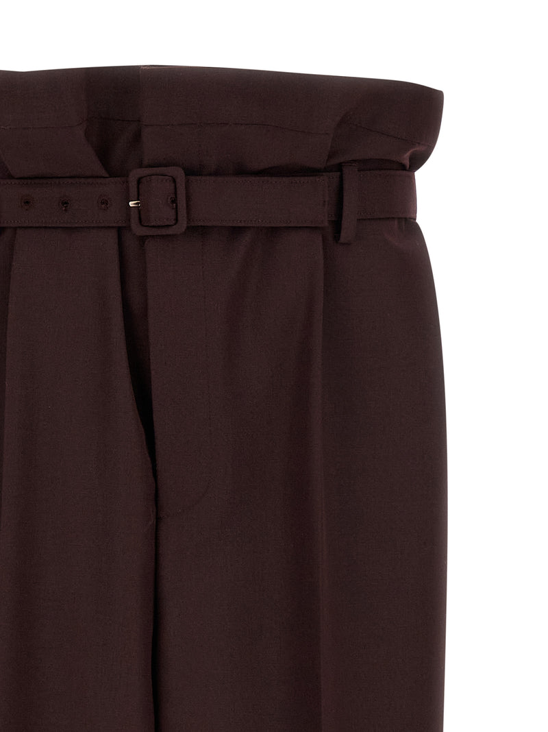 Saint Laurent Purple Wool Casual Pants