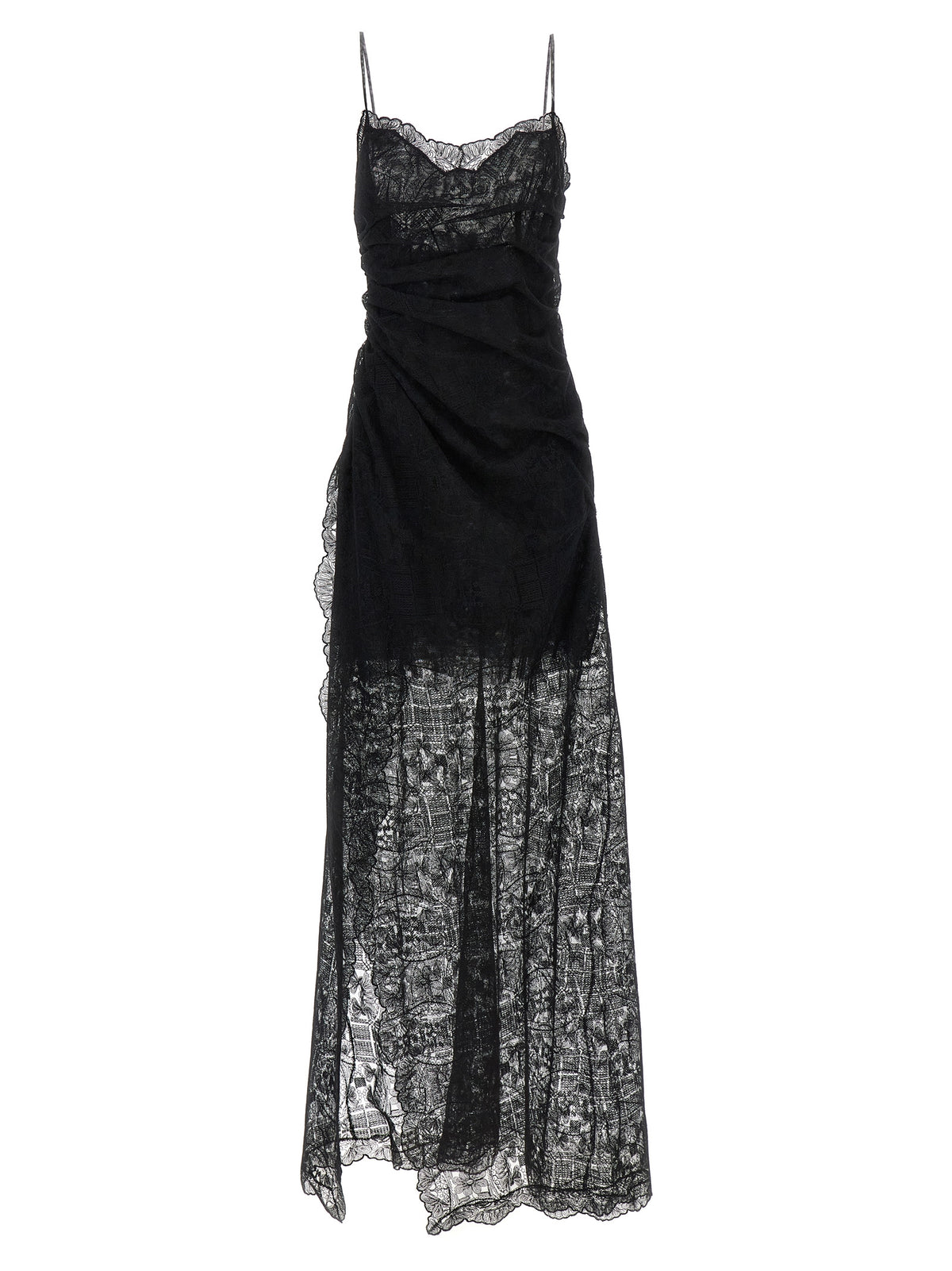 Ermanno Scervino Black Polyester Long Dress