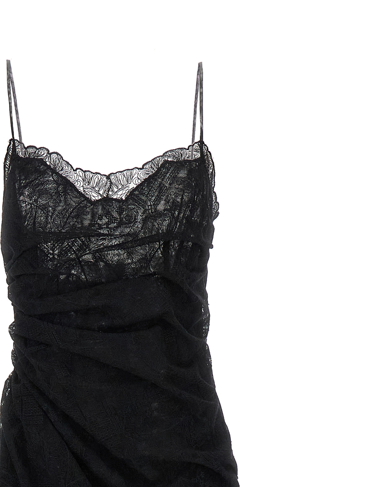 Ermanno Scervino Black Polyester Long Dress