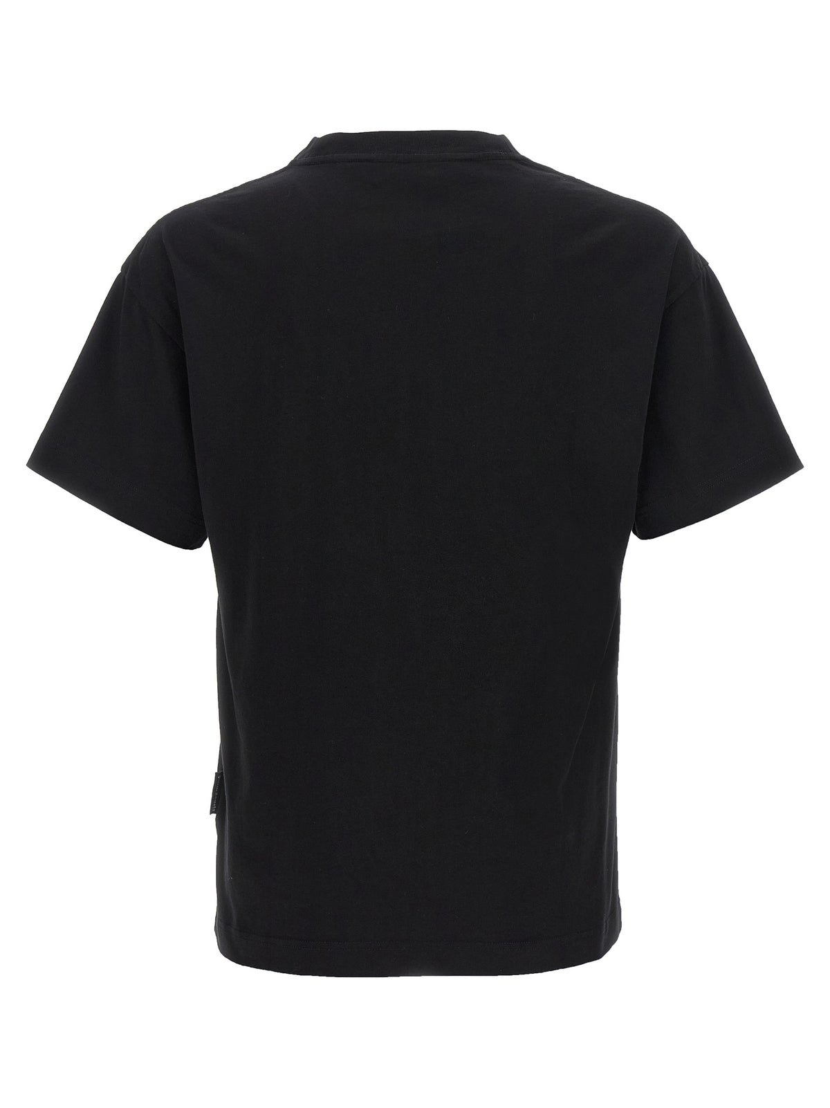 Palm Angels Black Cotton T-Shirt with 3D Thai Logo