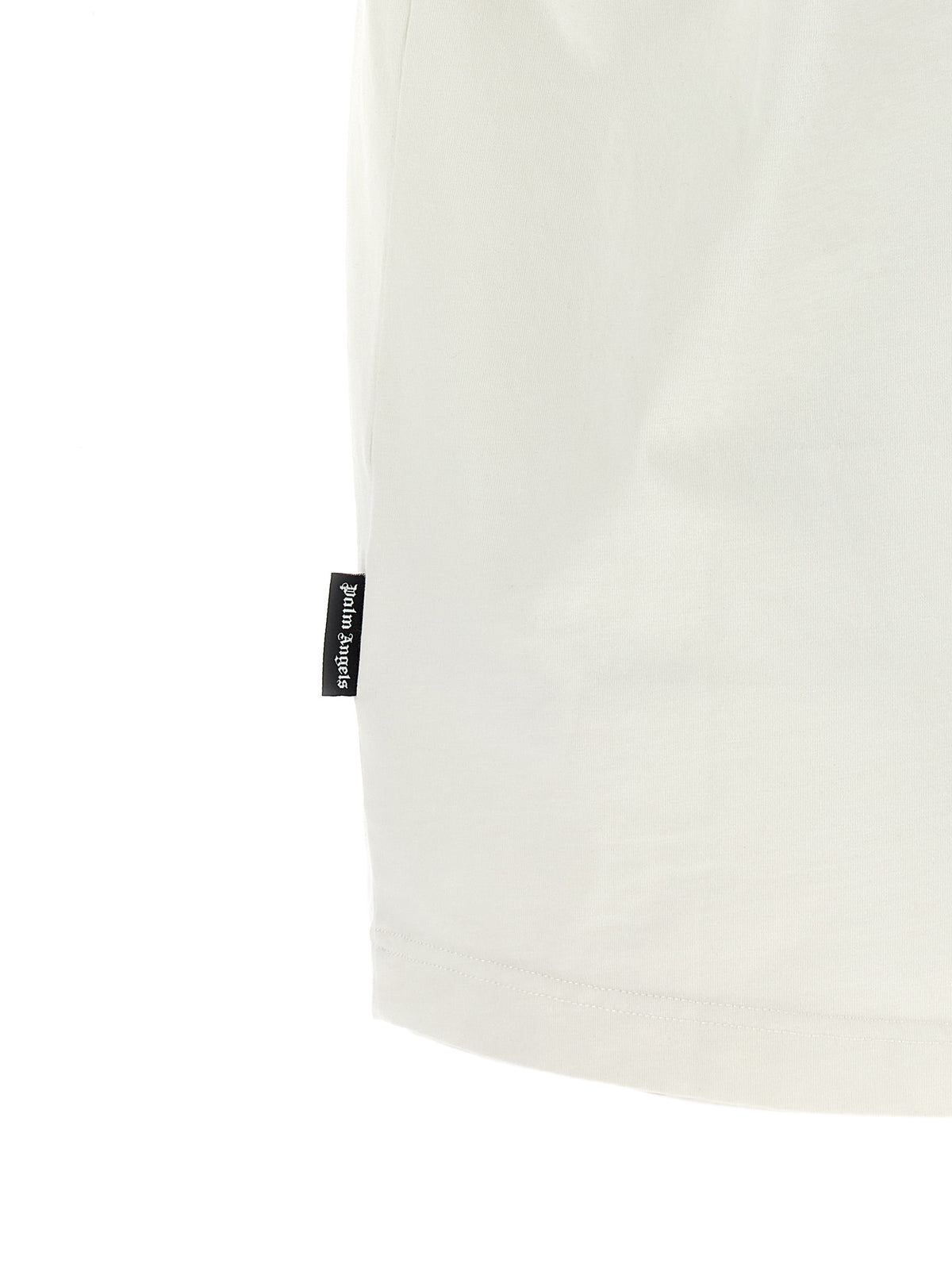 Palm Angels White Cotton T-Shirt with 3D Logo