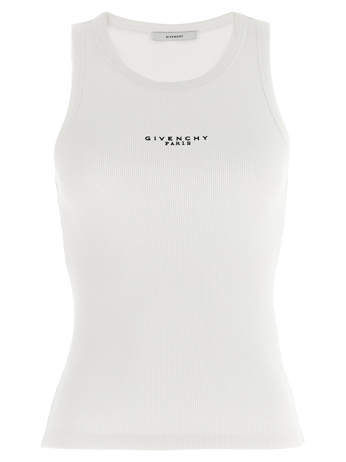 Givenchy White Cotton Sleeveles T-Shirt