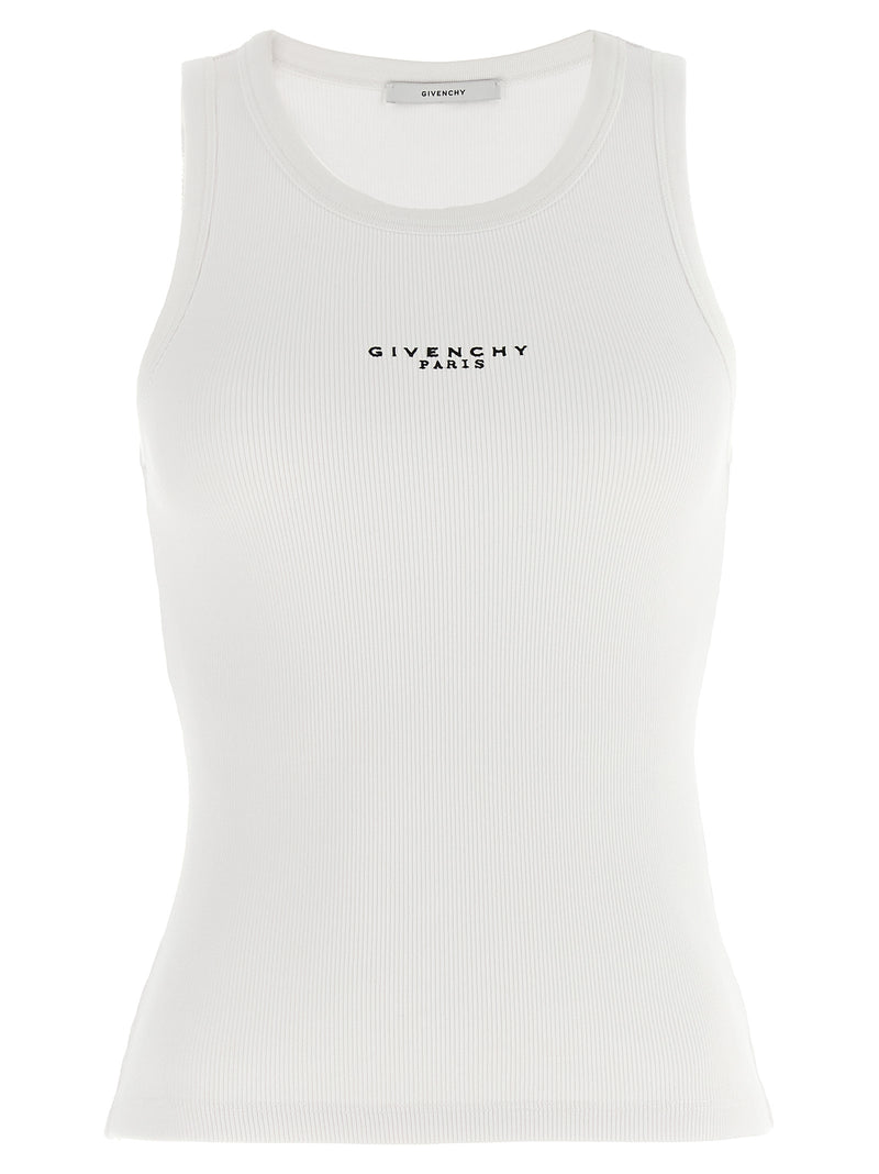 Givenchy White Cotton Sleeveless T-Shirt