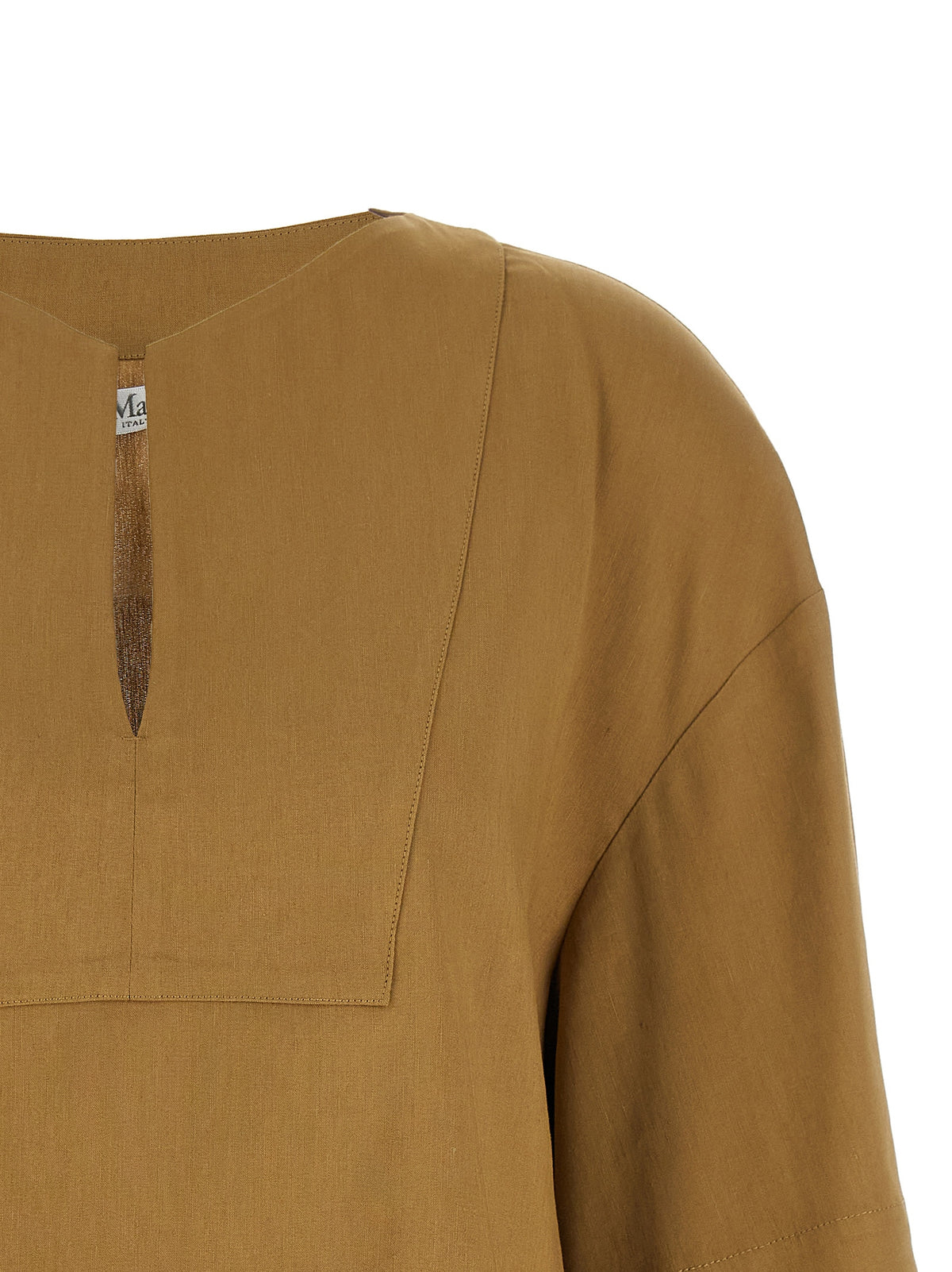 Max Mara MxpSospiro Beige Linen Blouse
