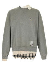 Sweat-shirt en coton gris Maison Mihara Yasuhiro