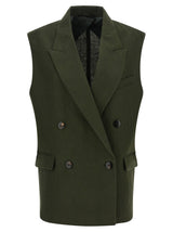 Veste sans manches bicolore en lin Max Mara