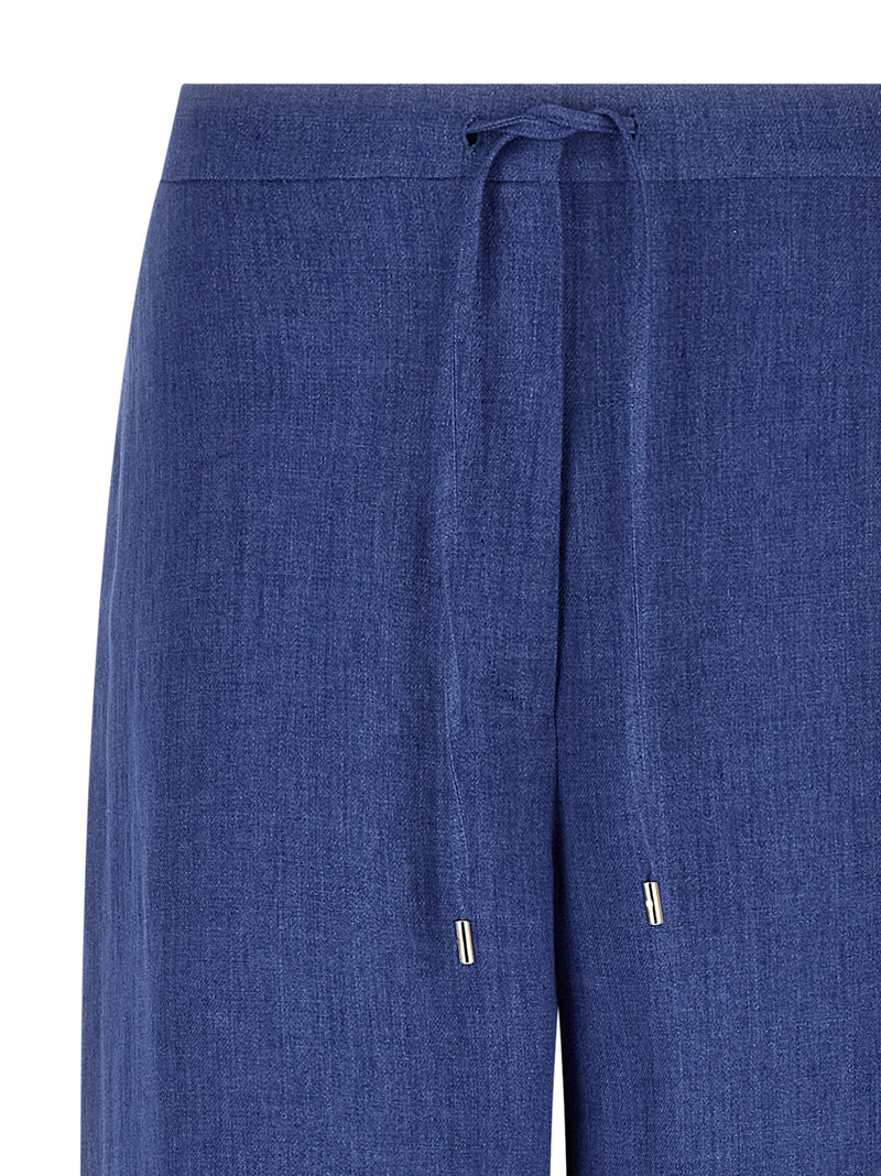 Max Mara MstPelota Blue Linen Casual Pants for Women