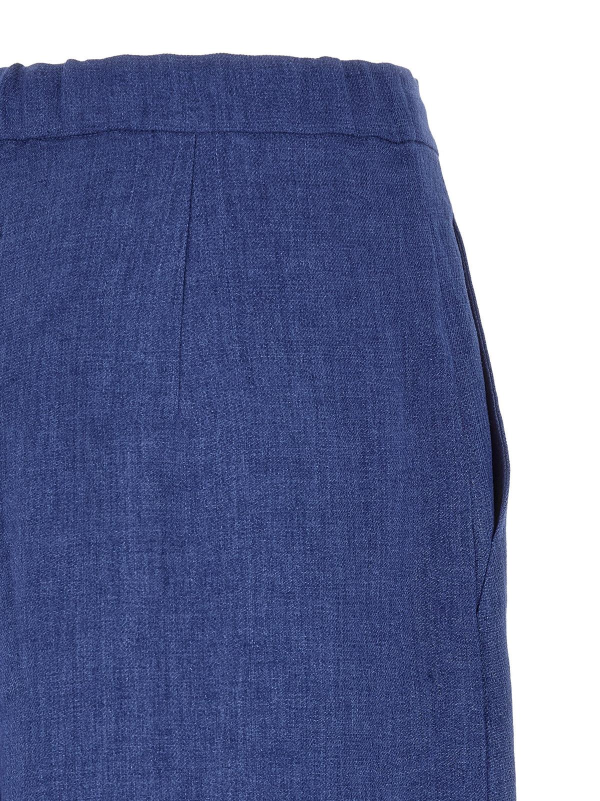 Max Mara MstPelota Blue Linen Casual Pants for Women