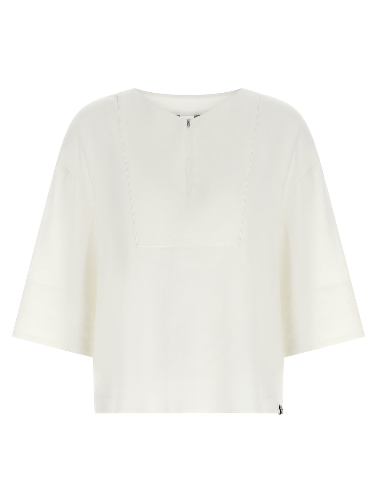 Max Mara MxpSospiro White Linen Blouse