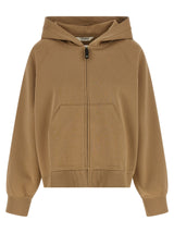 Sweat à capuche en coton beige 'S Max Mara